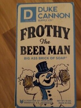 Duke Cannon Frothy The Beer Man Big Ass Brick Of Soap 10 Oz New